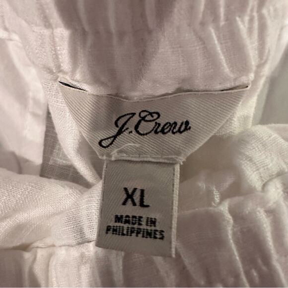 J Crew Shorts White Linen Blend Size  XL Seaside NWT Pull On J2325 - Picture 9 of 15